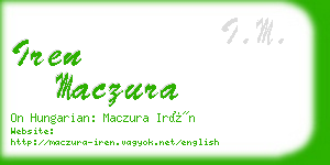 iren maczura business card